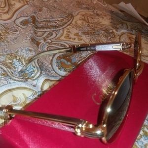 Cartier oval gold and stainless steel glasses